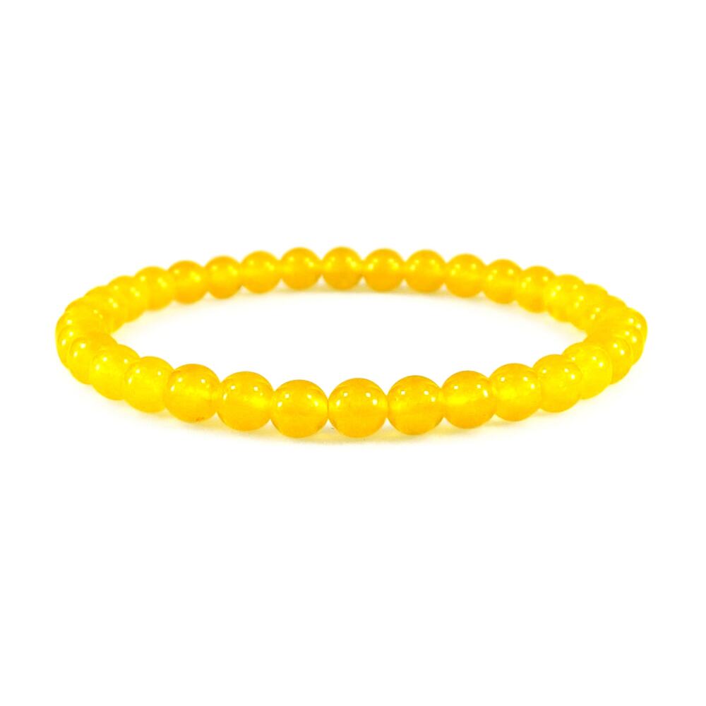 🔴 Bracelet - Golden Sun Yellow Jade 6mm.